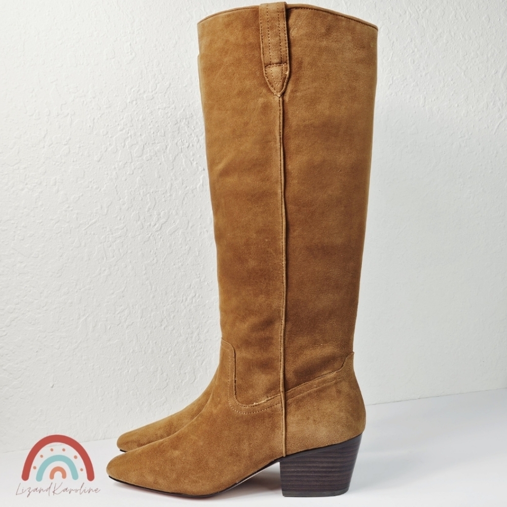 New! J. Crew New Piper Square Toe Knee-high Boots in Suede - Picture 5 of 16